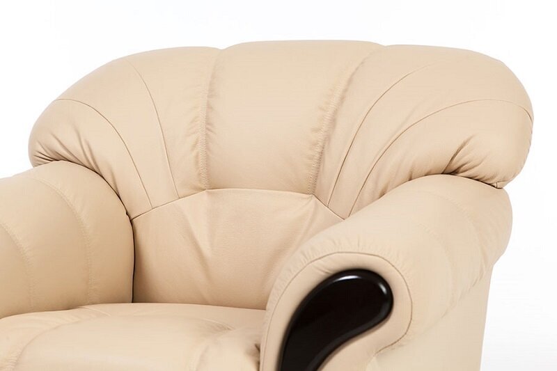Atzveltnes krēsls Rosa, pārklāts ar audumu, Tugitool Rosa, kaetud kangaga - Monolith 61, jalad - pähkel cena un informācija | Atpūtas krēsli | 220.lv