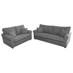 Комплект мягкой мебели Greta 3+2, серый цвет цена и информация | Комплекты мягкой мебели | 220.lv
