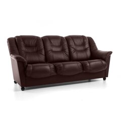 Комплект мягкой мебели Mann, кожа, тёмно-коричневый цена и информация | Комплекты мягкой мебели | 220.lv