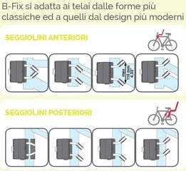 Velosipēda krēsla turētājs Bellelli B-Fix, piestiprināms pie rāmja cena un informācija | Bellelli Rotaļlietas, bērnu preces | 220.lv