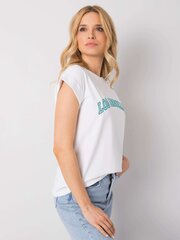 белая футболка с надписью tessa rue paris цена и информация | Женские футболки | 220.lv