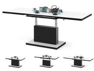 Стол-трансформер Aston Biały/Czarny 120x80 цена и информация | Журнальные столики | 220.lv