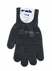 Перчатки для девочек Rak R-012A, темно-серые цена и информация | Зимняя одежда для детей | 220.lv