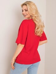 RUE PARIS krekls ar apdruku, sarkans цена и информация | Женские блузки, рубашки | 220.lv