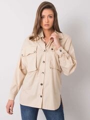 RUE PARIS Sieviešu krekls ar kabatām, bēšs цена и информация | Женские блузки, рубашки | 220.lv