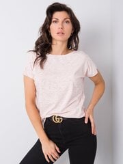 T-krekls ar izgriezumu mugurpusē, gaiši rozā cena un informācija | Blūzes, sieviešu krekli | 220.lv