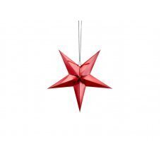 Бумажная звезда, 30см, красная цена и информация | Праздничные декорации | 220.lv