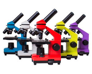 Mikroskops Levenhuk Rainbow 2L PLUS, oranžs cena un informācija | Teleskopi un mikroskopi | 220.lv