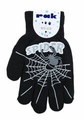 Утепленные перчатки для мальчиков Rak R-118DB Spider, черные цена и информация | Зимняя одежда для детей | 220.lv