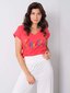 Krekls ar krāsainu apdruku, koraļļu krāsā цена и информация | T-krekli sievietēm | 220.lv
