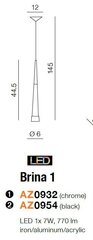 Azzardo piekaramā lampa Brina 1 Chrome цена и информация | Люстры | 220.lv