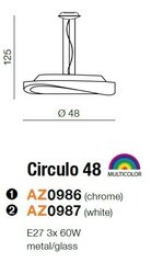 Azzardo подвесной светильник Circulo 48 White цена и информация | Люстры | 220.lv