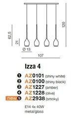 Azzardo piekaramā lampa Izza 4 Orange cena un informācija | Lustras | 220.lv