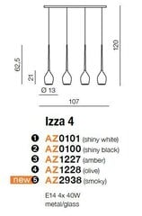 Azzardo подвесной светильник Izza 4 Green цена и информация | Люстры | 220.lv