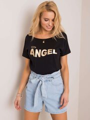 черная футболка angel rue paris цена и информация | Женские футболки | 220.lv