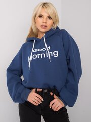 Tumši zils polsterēts džemperis ar kapuci. cena un informācija | Jakas sievietēm | 220.lv