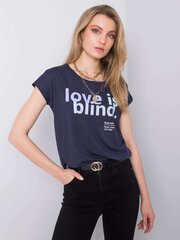 темно-синяя футболка с логотипом stitch & soul цена и информация | Женские блузки, рубашки | 220.lv