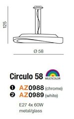 Azzardo подвесной светильник Circulo 58 White цена и информация | Люстры | 220.lv