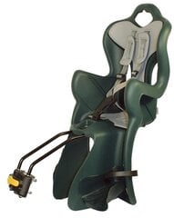 Aizmugurējais velosipēda krēsls Bellelli B-One Lux, zaļš цена и информация | Велокресла | 220.lv
