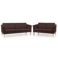 Dīvānu komplekts Boss 3+2, , pruun 8040, jalad - tume pähkel цена и информация | Комплекты мягкой мебели | 220.lv
