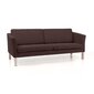Dīvānu komplekts Boss 3+2, , pruun 8040, jalad - tume pähkel cena un informācija | Dīvānu komplekti | 220.lv