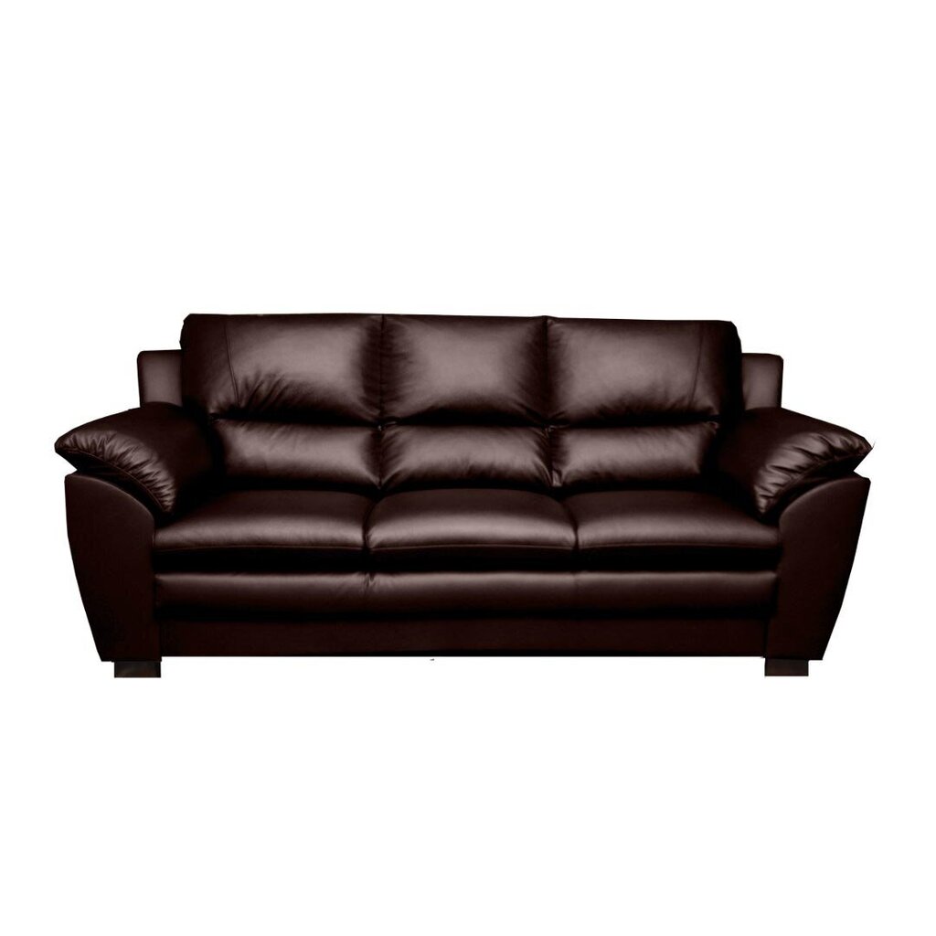 Dīvānu komplekts Emma 3+2, , tumepruun 8041, musta värvi jalad cena un informācija | Dīvānu komplekti | 220.lv