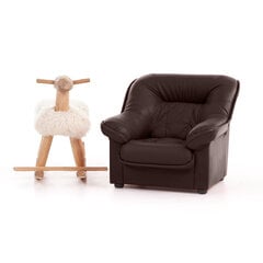Atzveltnes krēsls bērniem Mini Spencer, pārklāts ar ādu, - pruun 8040 цена и информация | Детские диваны, кресла | 220.lv