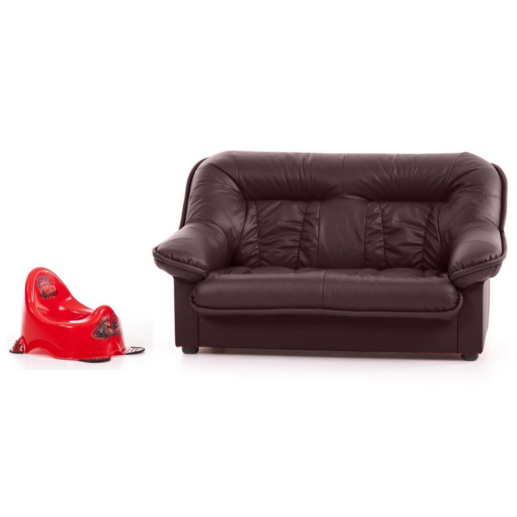 Dīvāns bērniem Mini Spencer, pārklāts ar ādu, - Antique Red 1589 cena un informācija | Sēžammaisi, klubkrēsli, pufi bērniem | 220.lv