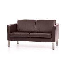 Dīvāns Boss, 2 vietīgs, Diivan Boss , 2-kohaline, tumepruun 8040, jalad - metallist cena un informācija | Dīvāni | 220.lv