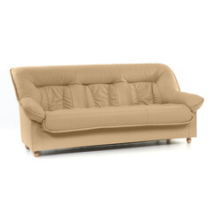 Dīvāns Spencer, 3-vietīgs, klāts ar ādu, bērza kājas, Diivan Spencer, 3-kohaline, kaetud nahaga - beež 5130, jalad - kask cena un informācija | Dīvāni | 220.lv