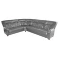 Stūra dīvāns Spencer 3n3, pārklāts ar audumu, Nurgadiivan Spencer 3n3, kaetud kangaga - helehall Inari 91, musta värvi jalad