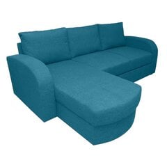 Izvelkams stūra dīvāns Maria, pārklāts ar audumu, - sinine Inari 87 cena un informācija | Stūra dīvāni | 220.lv