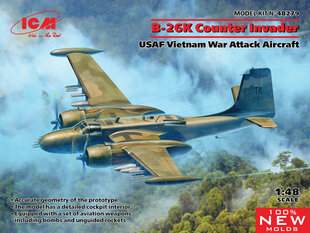 Клейкая модель ICM 48279 ВВС США Вьетнамский штурмовик B-26K Counter Invader 1/ 48 цена и информация | Склеиваемые модели | 220.lv