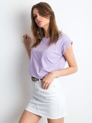 Vienkāršs sieviešu t-krekls, gaiši violets cena un informācija | Blūzes, sieviešu krekli | 220.lv