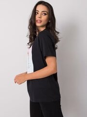 Sieviešu krekls ar apdruku, melns cena un informācija | T-krekli sievietēm | 220.lv