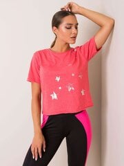FOR FITNESS kokvilnas t-krekls, koraļļu krāsā цена и информация | Женские блузки, рубашки | 220.lv