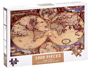 Головоломка Древняя карта мира, 1000 элементов цена и информация | Пазлы | 220.lv
