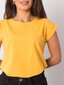 Vienkāršs sieviešu t-krekls gaiši oranžā krāsā cena un informācija | Blūzes, sieviešu krekli | 220.lv