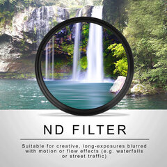 Фильтр нейтрального затемнения 49 мм nd2 (1 ступень нейтральной плотности) rise-uk цена и информация | Фильтры | 220.lv
