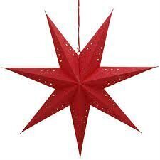 Gaismas Ziemassvētku dekorācija Zvaigzne, sarkana, 60 cm cena un informācija | Ziemassvētku dekorācijas | 220.lv