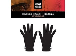 Termocimdi bērniem Thermal insulated gloves, Heat Keeper, melni cena un informācija | Ziemas apģērbs bērniem | 220.lv