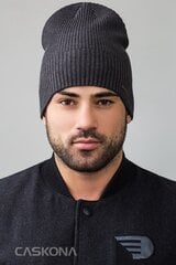 Caskona vīriešu cepure TORINO UNI*01, tumši pelēks cena un informācija | Vīriešu cepures, šalles, cimdi | 220.lv
