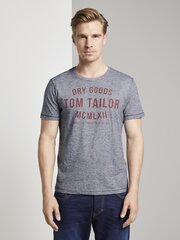 Tom Tailor vīriešu T-krekls 1008640*19493, tumši pelēks cena un informācija | Vīriešu T-krekli | 220.lv