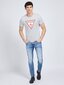 Guess vīriešu T-krekls M1RI71*LHY, gaiši pelēks/sarkans cena un informācija | Vīriešu T-krekli | 220.lv