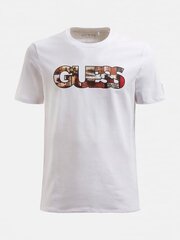 Guess vīriešu T-krekls M1GI78*TWHT, balts цена и информация | Мужские футболки | 220.lv