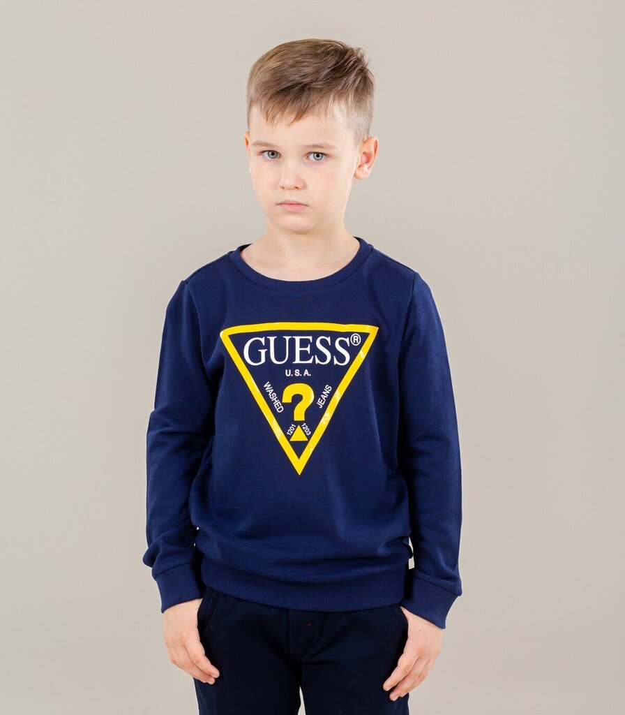 Guess sporta krekls bērniem L73Q09*C765, tumši zils/dzeltens cena un informācija | Zēnu jakas, džemperi, žaketes, vestes | 220.lv