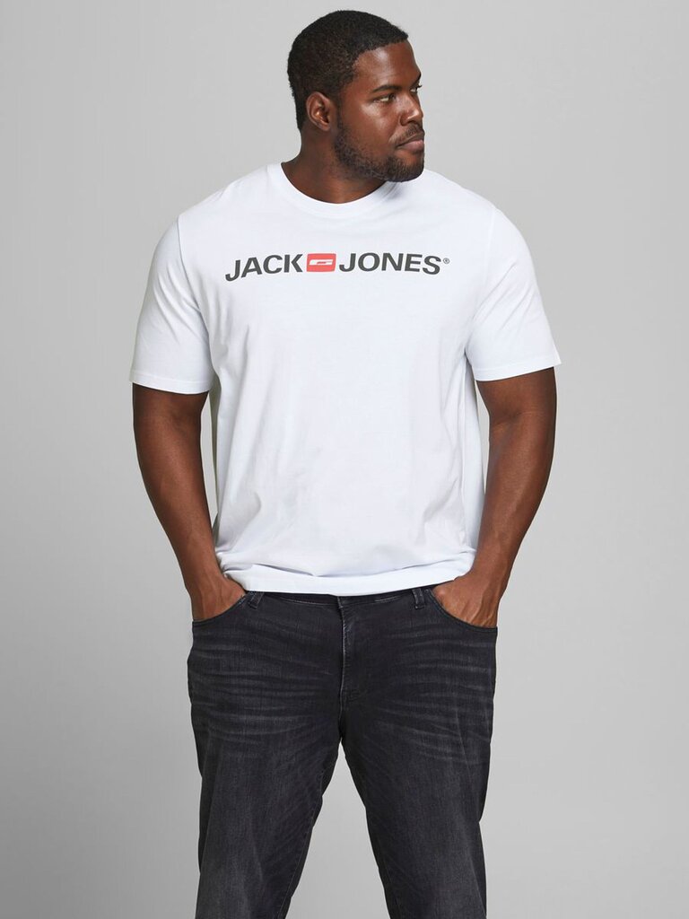 JACK & JONES vīrieša T-krekls 12184987*02, balts cena un informācija | Vīriešu T-krekli | 220.lv