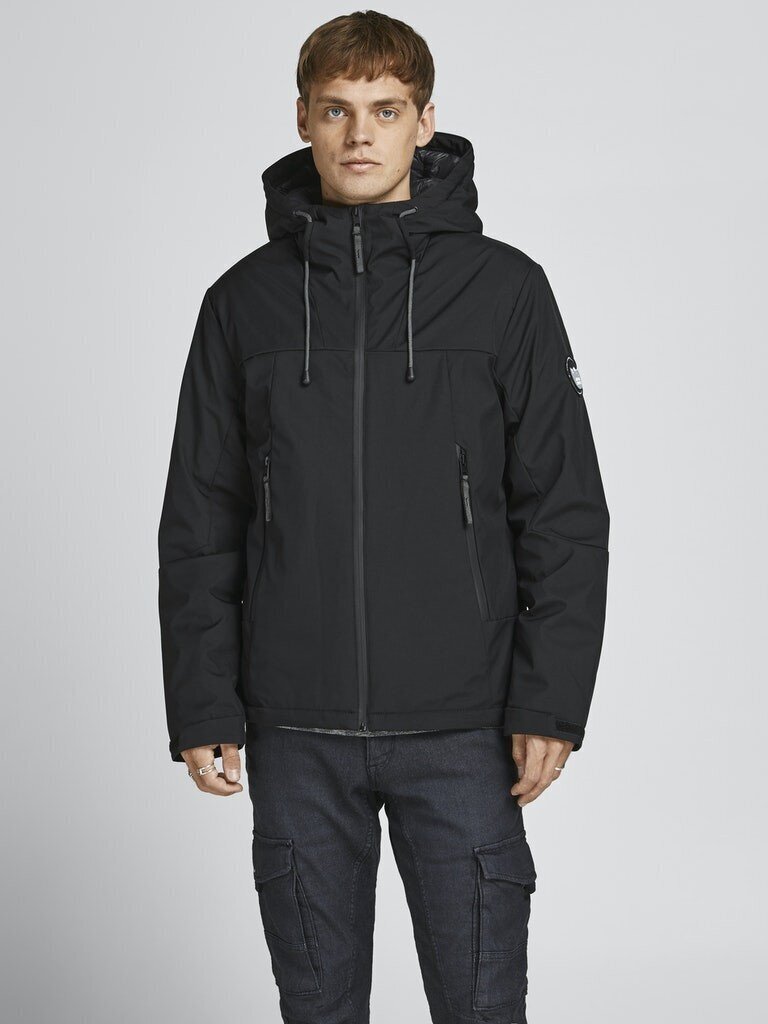 JACK & JONES Vīriešu jaka 120g 12193472*01, melns cena un informācija | Vīriešu virsjakas | 220.lv