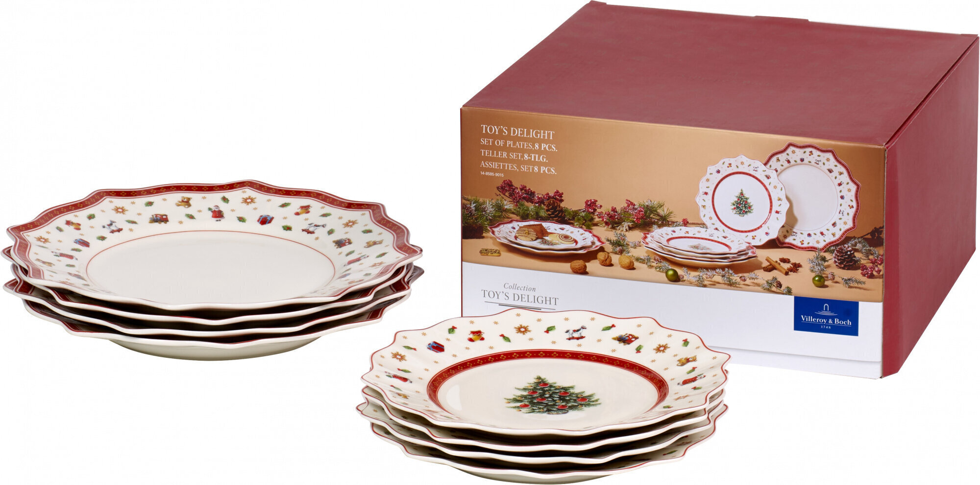 Villeroy&Boch šķīvju komplekts Toy's Delight, 8 daļas cena un informācija | Trauki, šķīvji, pusdienu servīzes | 220.lv