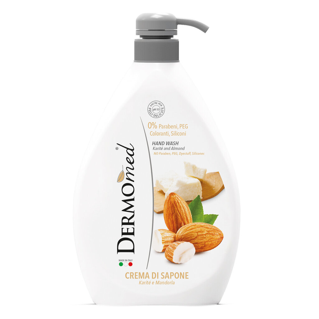 Krēmziepes Dermomed HAND WASH Karite&Almond, 1L (6) цена и информация | Ziepes | 220.lv